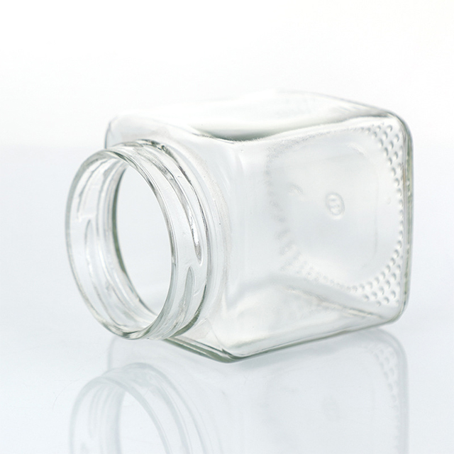 50ml 80ml 100ml 200ml 280ml 380ml 500ml方形密封玻璃食品储物罐带盖子