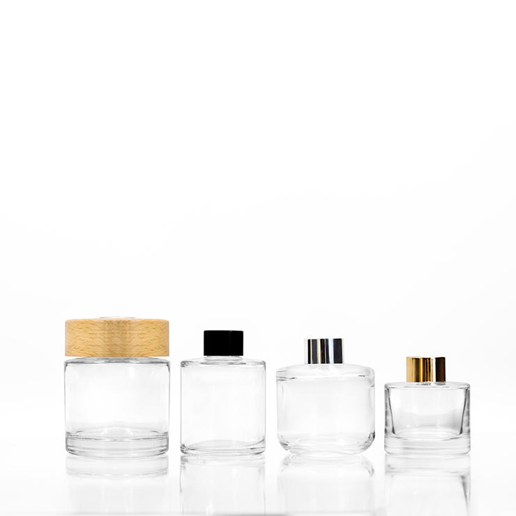 50ml 100ml 120ml 150ml 200ml透明圆形拐杖挥发性玻璃扩散器