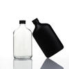 50ml 100ml 200ml 250ml 350ml 500ml方形平坦玻璃汁瓶带螺丝盖
