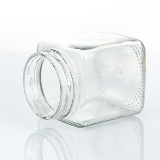 50ml 80ml 100ml 200ml 280ml 380ml 500ml方形密封玻璃食品储物罐带盖子
