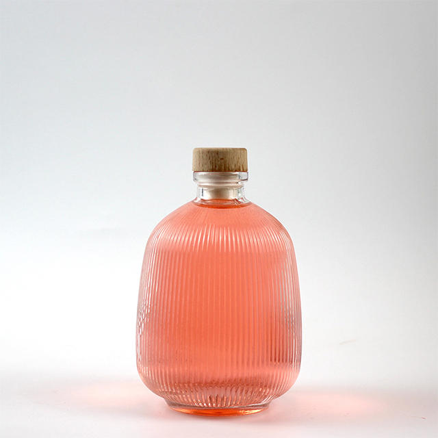 400毫升500毫升550ml圆形水滴垂直酒吧水果酒瓶与软木