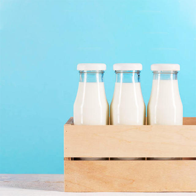 4盎司8盎司16盎司圆形透明玻璃瓶用于水汁牛奶咖啡