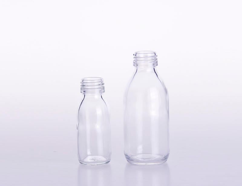 30-500ml药用透明螺口钠钙玻璃瓶带盖子标口28mm口