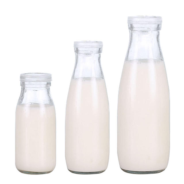 250毫升500ml 1000ml喝饮料牛奶瓶带塑料玻璃板盖
