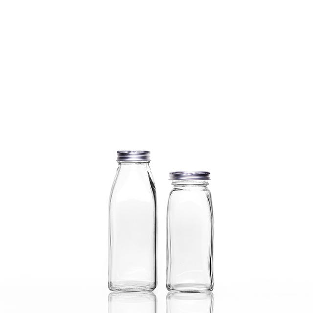 240毫升550ml 1000ml压嘴抗盗窃玻璃奶瓶带塑料盖