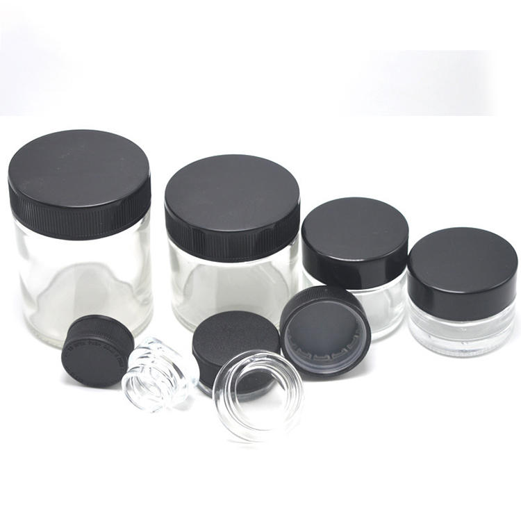 5ml 7ml 9ml 60ml 90ml 100ml圆形玻璃奶油罐带双盖