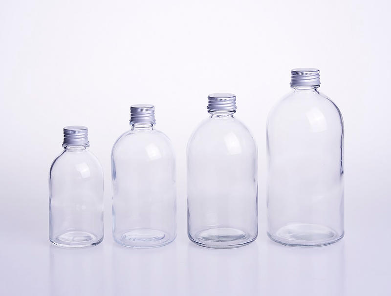 波士顿圆形玻璃饮料瓶